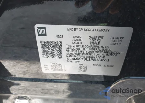 2023 Buick Encore Gx Select Fwd from USA, damaged, VIN KL4MMDSL1PB124551